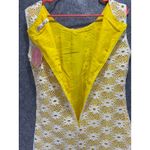 Pura Vida π β Daisy Crochet Dress Yellow Summer Lined Sleeveless Summer Sz 4 NWT Photo 4