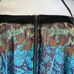 Y2K Blue Brown purple Floral Tank Top animal print boho cottage core large‎ zip Photo 1