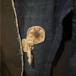 Apt. 9  Women's Dark Blue Bootcut Jeans with Embroidered Patches Size 6 Photo 1