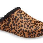 Johnny Was Cheetah calf hair faux fur trimmed Mules size 6 Photo 14