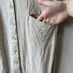Studio Works Vintage Set Beige Dress Cardigan Lagenlook Embroidered Cottage Boho Beach Tan Photo 2