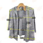 Forgotten Grace  Hooded Cardigan Open Front Lightweight Comfy Heather Gray 1X‎ Photo 4