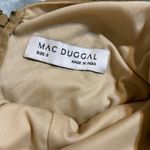 Mac Duggal BEADED embellished FLORAL SLEEVELESS GOWN in gold with slit size 2 Photo 13