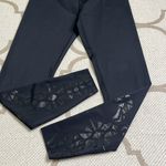Beyond Yoga  Black High Waist Midi Leggings Shine Applique Detail, size small Photo 2