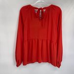 Cruel Denim Popover Top Women Small Orange Polyester Embroidered Cowgirl Western Photo 6