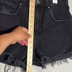 Cotton On  Black Jean Shorts High Waisted Frayed Hem Photo 8