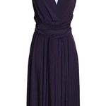 Dressy Collection Women’s Wrap Top Dress Sz. XS. Purple BridesMaidDress EUC Photo 1