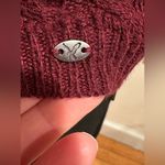 American Eagle American Eagles Outfitters Red knitted Long Sheer Sleeves Sweater SZ S Good Cond Photo 3