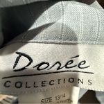 Doree Collection 2 Pc Gray Pinstripe Women's Coat Dress, Size 13/14 Photo 7