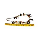 Gemstone Chip Beads, Vintage Brown Obsidian, Turquoise, Agate Beaded Necklace Photo 5