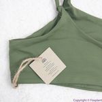 NEW Free People x Toast signature one shoulder bikini‎ top in dark green, XL Green Photo 6