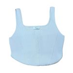 Babaton Sculpt Knit Cropped Tank Top Square Neck Sleeveless tan Size L Photo 1