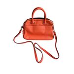 Milly  Orange Leather Top Handle Satchel Crossbody Bag Photo 3