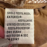 Talbots 100% Wool Italian Fabric Tan Cream Chevron A Line Skirt Size 12 Petite Photo 9