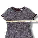 Talbots LOFT Marled Knit Fit & Flare Dress Size 10 Burgundy Short Sleeve Lined Work Photo 2