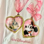 Disney NWT Parks Mickey Mouse Cinderella Castle Heart Locket Bow Pink Shirt M Photo 1