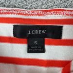 J.Crew  Orange and White Striped Bow Tie Back Cotton Long Sleeve Shirt Sz Small Photo 5
