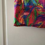 Milly Hot Pink Tropical Print Crop Top Shirt Size 10 (Has Been Altered On Hem) Photo 2