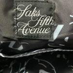 Saks 5th Avenue SAKS FIFTH AVE TOTE BAG WHITE WITH BLACK STRAPS AND LINING CLEAN GOOD CONDITION Photo 7