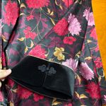 Halston Floral Satin Lounge Set Black Size M Photo 3
