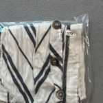 Hint of Blush Midi Dress Women M Striped Button Front Pockets Black White Sun Size M Photo 5