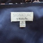 Signature Robbie Bee XL Navy Wrap Dress Raised Floral Boho Romantic Stretch Chic Blue Photo 2