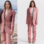 House Of CB  'Kiera' Warm Pink Vegan Leather Oversized‎ Blazer NWOT Photo 1