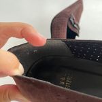 Stuart Weitzman Brown Perforated Suede Square Toe Heeled Pump Size 7M Work Photo 8