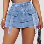 FashioNova Denim cargo skort Photo 0