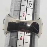 Crown Silver & Black Colored Baseball Star Ring Silver Photo 6