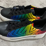 Michael Kors  RARE Ashlyn Rainbow Platform Sneakers Black‎ Leather Women 9M PRIDE Photo 0