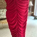 Club L London Red Ruched Bodycon Midi Dress NWT 16 Photo 13