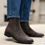 Thursday Boot Company Duchess Leather Suede Ankle Boots Green Size 6.5 Photo 0