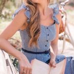 Gal Meets Glam Blue Gingham Sheath Dress Sz 20 Photo 3