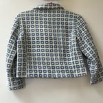 Heritage 1981  | Geometric Crop Jacket Large Squares Blue White Photo 2