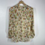 Moon Collection KUT from the Kloth Chiffon Floral Blouse Long Sleeve Button Front Top Medium‎ Photo 2