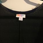 LuLaRoe  Cardi Lindsay Open Cardigan Elegant (2016) Sz L NWT Silver Blue Stripes Photo 3