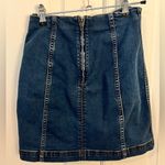 Free People 2 Modern Femme Denim Stretch Skirt Mini Photo 4
