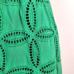 Ottod'Ame Green Eyelet Palazzo Pants Wide Leg Cutout Detail w/ Bloomers Size 8 Photo 2