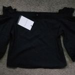 Who What Wear Black  Tub-Top/ Longsleeve - Size Medium Photo 0