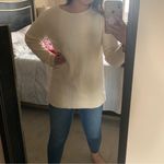 Tobi  Shallow Waters Lace Up Cream Sweater size small‎ Photo 2