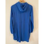 L.L.Bean Long Sleeve Sand Beach Cover Up Tunic Hoodie Blue Women's Size Medium Photo 3
