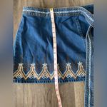 Free People  denim embroidered skirt Photo 1