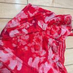 Stradivarius Red Floral Mesh Corset Top Bralette Size Small Photo 2