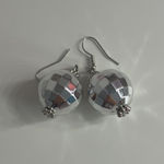 Disco Ball Earrings Silver Photo 0