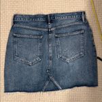 AGOLDE WOMENS 30 Distressed Blue Denim Mini Skirt Photo 6