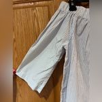 Madewell Clean Off-the-Shoulder Swing Top Shirt in Blue & White Stripe Size XXS Photo 8