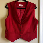 Vintage Red Vest for Women Size M Photo 0