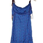 Free People Womens Medium Kai Print Tie Strap Lined Minidress NEW Photo 1