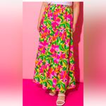 Flying Tomato Pink and Green Tiered Maxi Skirt Resort Wear NWT size L Photo 9